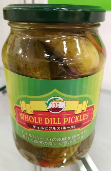 Whole Dill Pickles for Japan